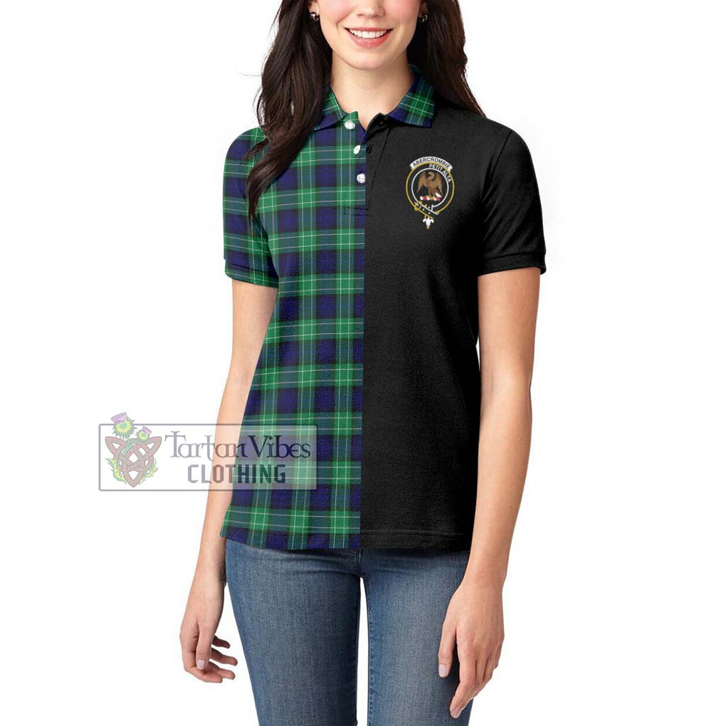 Abercrombie Tartan Women's Polo Shirt with Family Crest and Half Of Me Style - Tartanvibesclothing Shop