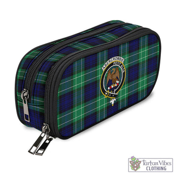 Abercrombie Tartan Pen and Pencil Case with Family Crest