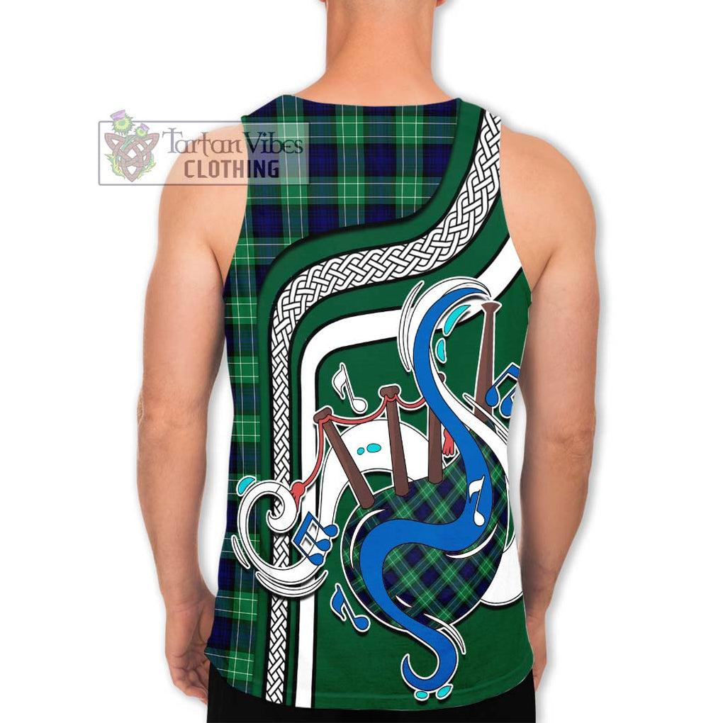 Abercrombie Tartan Men's Tank Top with Epic Bagpipe Style - Tartanvibesclothing Shop