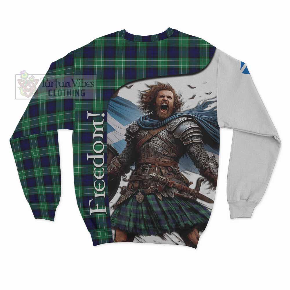 Tartan Vibes Clothing Abercrombie Crest Tartan Sweatshirt Inspired by the Freedom of Scottish Warrior