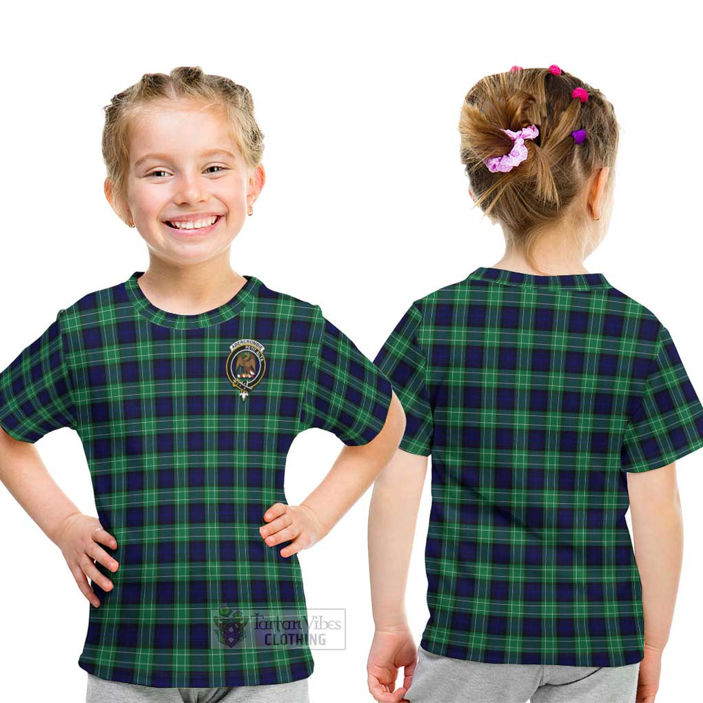 Abercrombie Tartan Kid T-Shirt with Family Crest - Tartanvibesclothing Shop