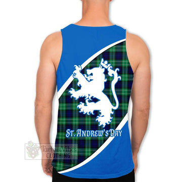 Abercrombie Family Crest Tartan Men's Tank Top Celebrate Saint Andrew's Day in Style