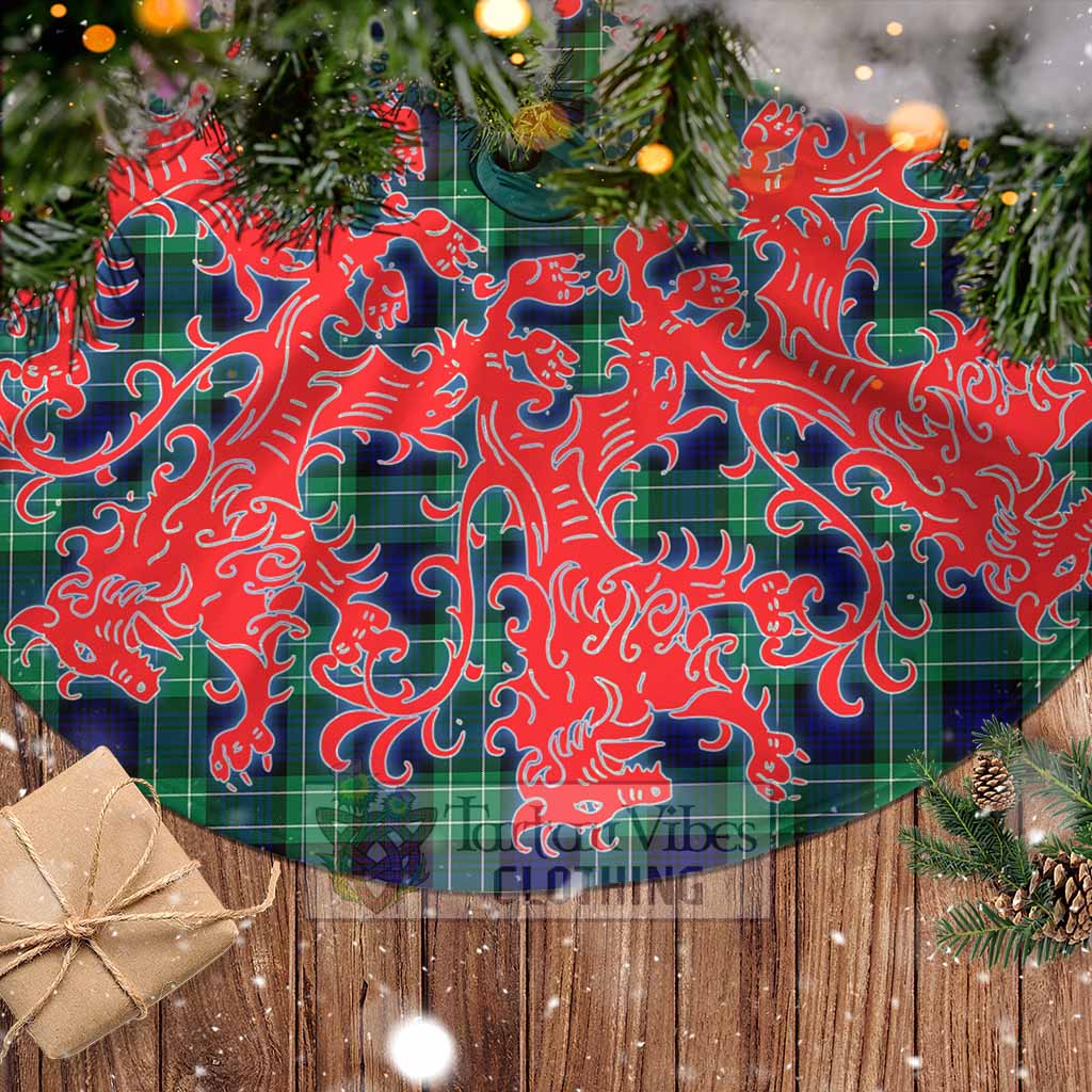 Tartan Vibes Clothing Abercrombie Tartan Christmas Tree Skirt Lion Rampant Style