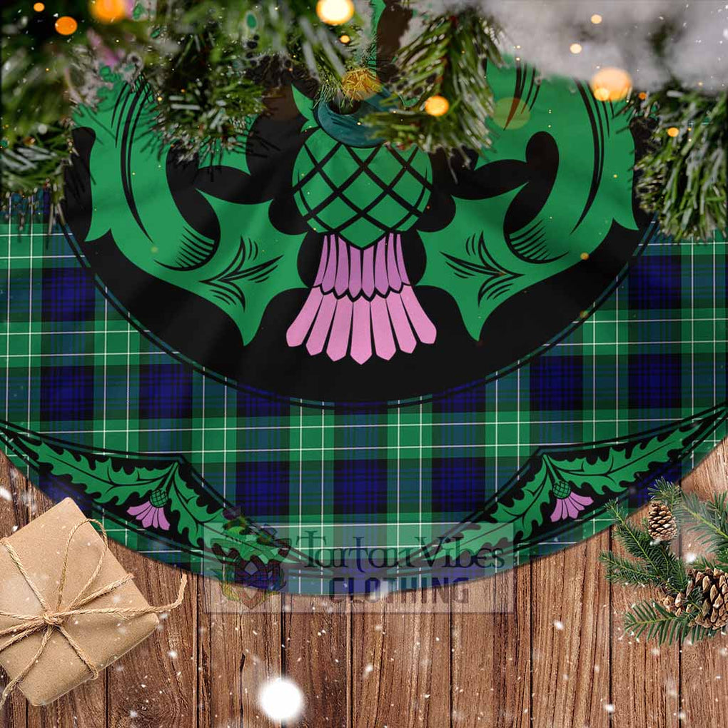 Tartan Vibes Clothing Abercrombie Tartan Christmas Tree Skirt Scottish Thistle Style