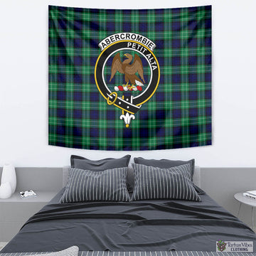 Abercrombie Tartan Tapestry Wall Hanging and Home Decor for Room with Family Crest