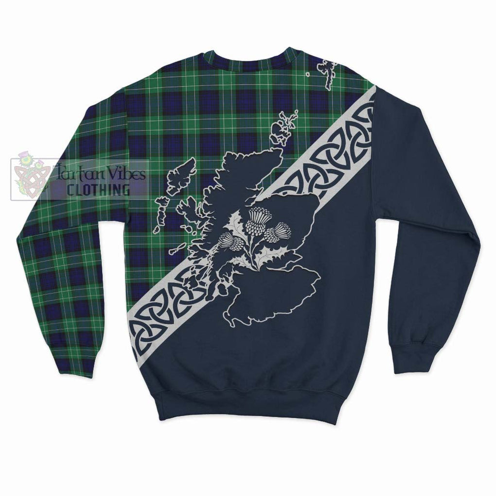 Tartan Vibes Clothing Abercrombie Tartan Sweatshirt Featuring Thistle and Scotland Map