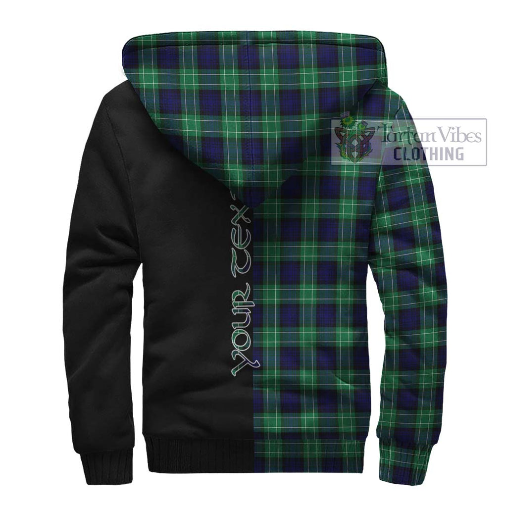 Abercrombie Tartan Sherpa Hoodie with Family Crest and Half Of Me Style - Tartanvibesclothing Shop