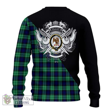 Abercrombie Tartan Ugly Sweater with Family Crest and Military Logo Style