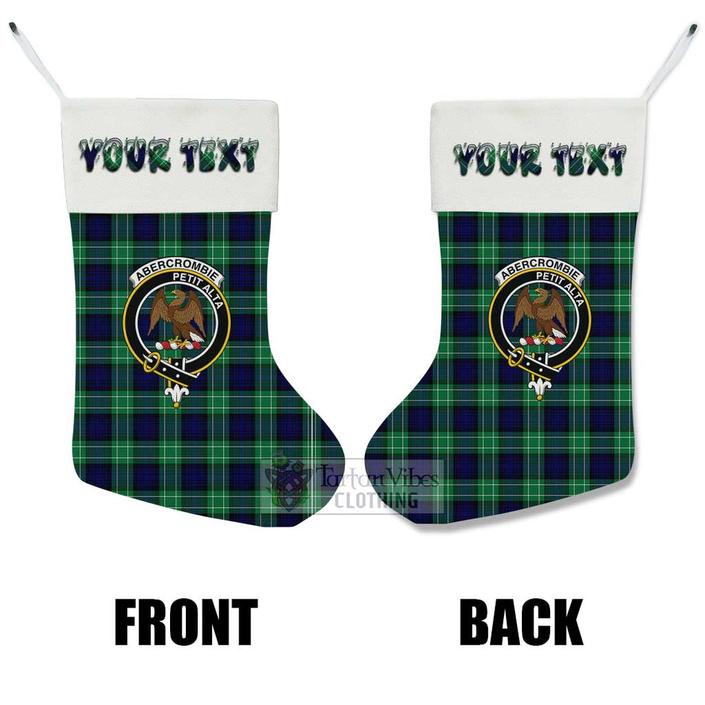 Tartan Vibes Clothing Abercrombie Tartan Family Crest Christmas Stocking with Personalized Text