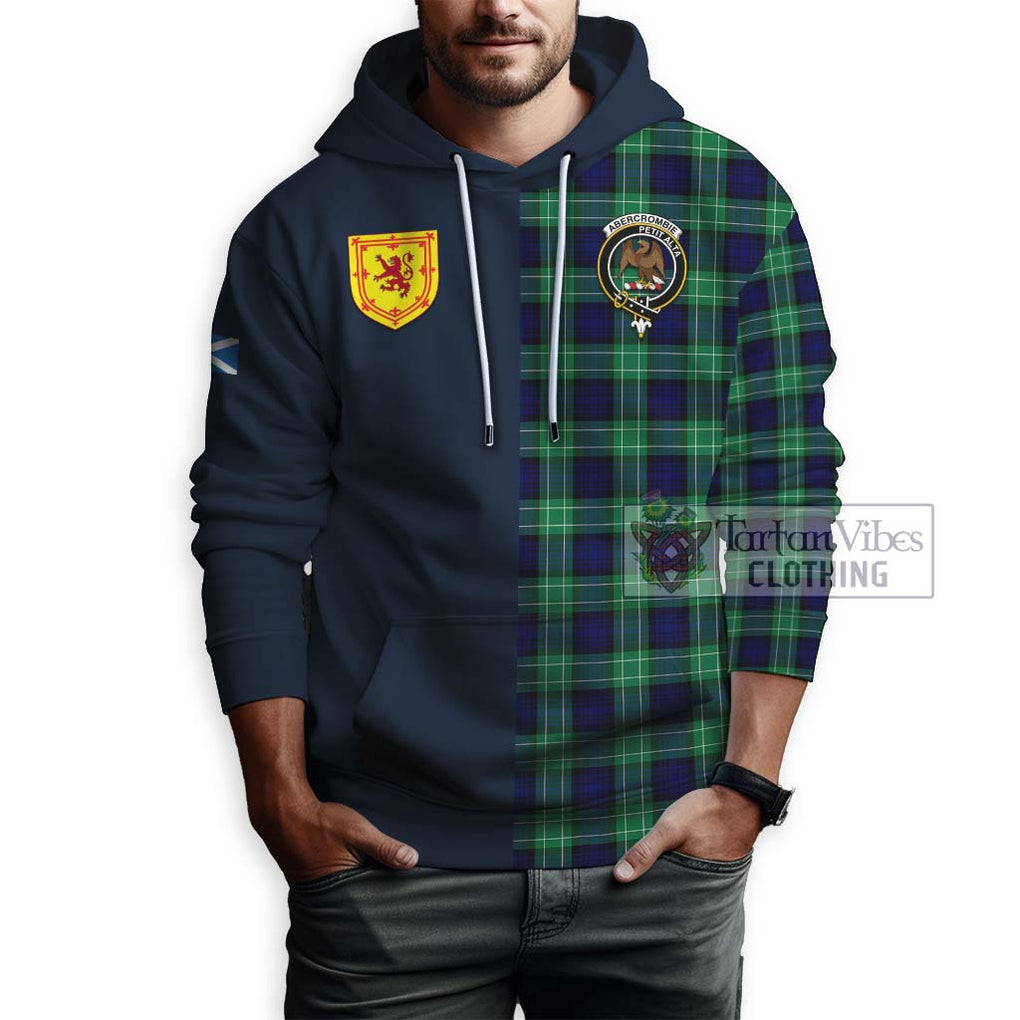 Tartan Vibes Clothing Abercrombie Tartan Hoodie with Scottish Lion Royal Arm Half Style