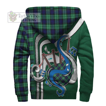 Abercrombie Tartan Sherpa Hoodie with Epic Bagpipe Style