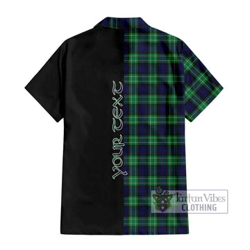 Abercrombie Tartan Short Sleeve Button Shirt with Family Crest and Half Of Me Style