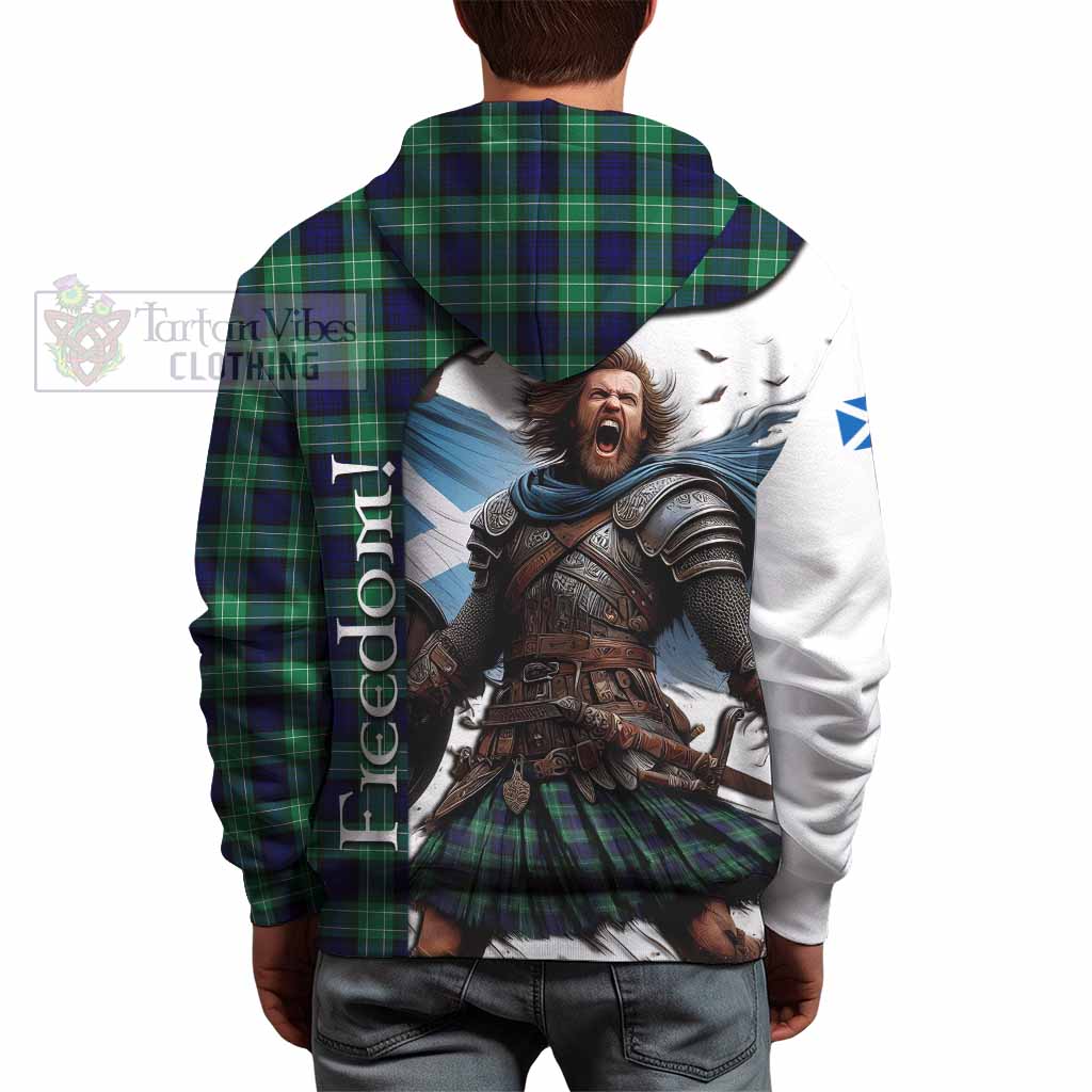 Tartan Vibes Clothing Abercrombie Crest Tartan Hoodie Inspired by the Freedom of Scottish Warrior