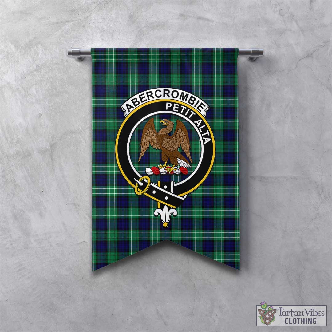 Tartan Vibes Clothing Abercrombie Tartan Gonfalon, Tartan Banner with Family Crest