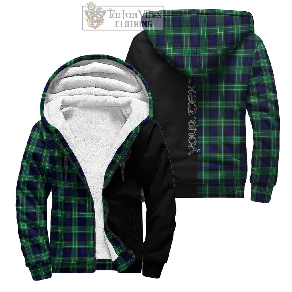 Abercrombie Tartan Sherpa Hoodie with Family Crest and Half Of Me Style Unisex - Tartanvibesclothing Shop