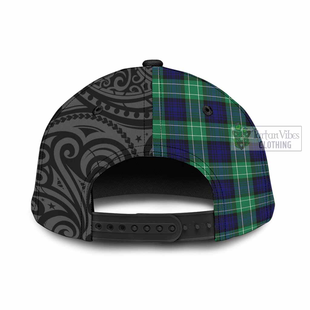 Tartan Vibes Clothing Abercrombie Tartan Classic Cap with New Zealand Silver Fern Half Style