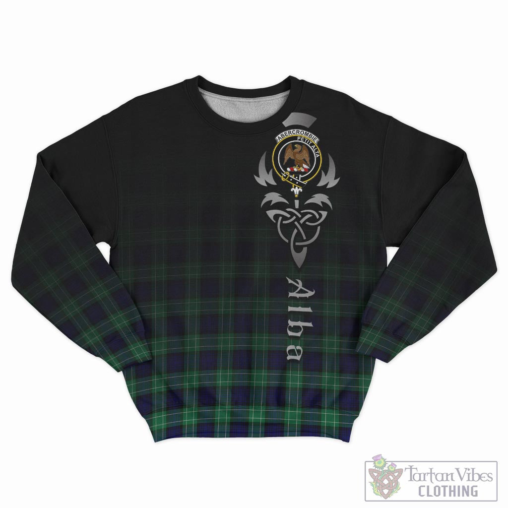 Tartan Vibes Clothing Abercrombie Tartan Sweatshirt Featuring Alba Gu Brath Family Crest Celtic Inspired