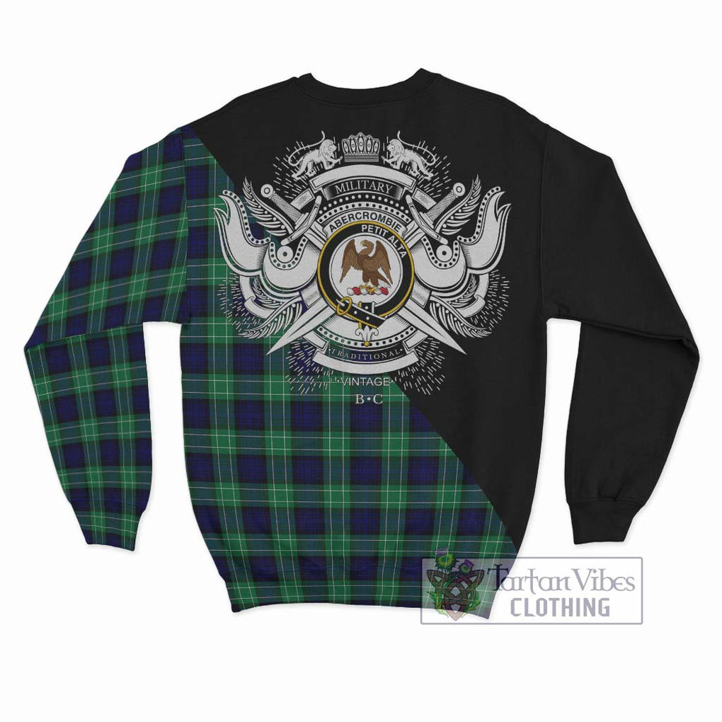 Abercrombie Tartan Sweatshirt with Family Crest and Military Logo Style - Tartanvibesclothing Shop