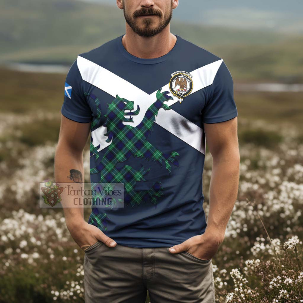 Tartan Vibes Clothing Abercrombie Tartan Lion Rampant T-Shirt – Proudly Display Your Heritage with Alba Gu Brath and Clan Name