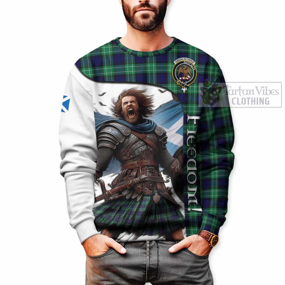 Tartan Vibes Clothing Abercrombie Crest Tartan Sweatshirt Inspired by the Freedom of Scottish Warrior