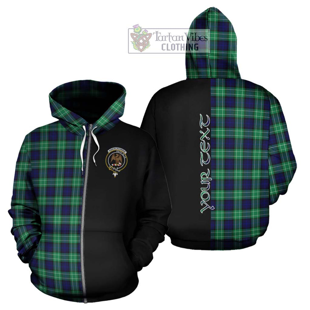 Abercrombie Tartan Hoodie with Family Crest and Half Of Me Style - Tartanvibesclothing Shop