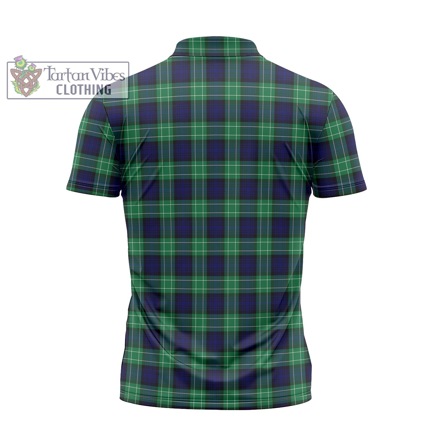 Tartan Vibes Clothing Abercrombie Tartan Zipper Polo Shirt with Family Crest