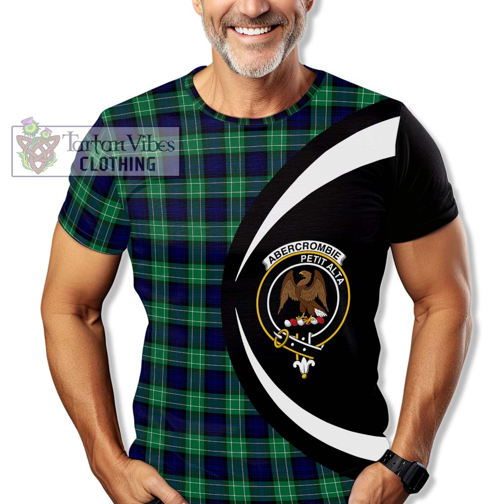 Tartan Vibes Clothing Abercrombie Tartan T-Shirt with Family Crest Circle Style