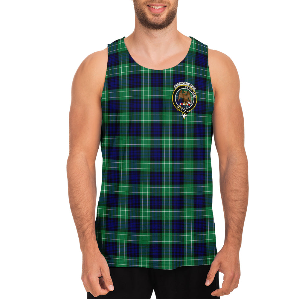 Abercrombie Tartan Mens Tank Top with Family Crest - Tartan Vibes Clothing