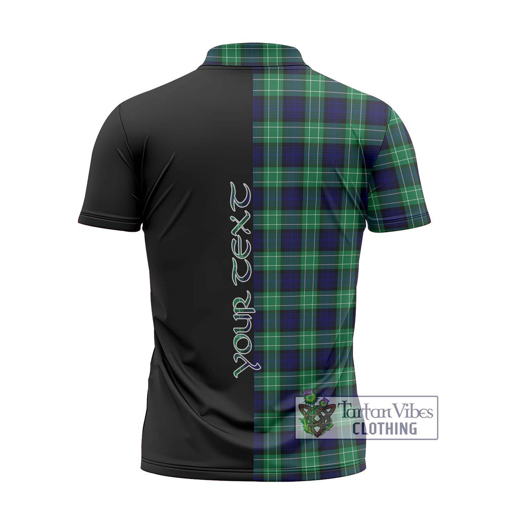 Abercrombie Tartan Zipper Polo Shirt with Family Crest and Half Of Me Style - Tartanvibesclothing Shop