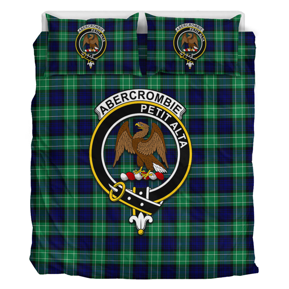 Abercrombie Tartan Bedding Set with Family Crest - Tartan Vibes Clothing