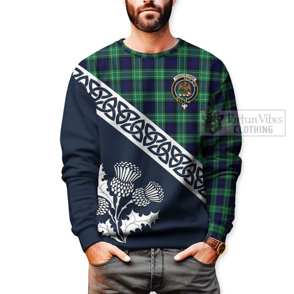 Tartan Vibes Clothing Abercrombie Tartan Sweatshirt Featuring Thistle and Scotland Map