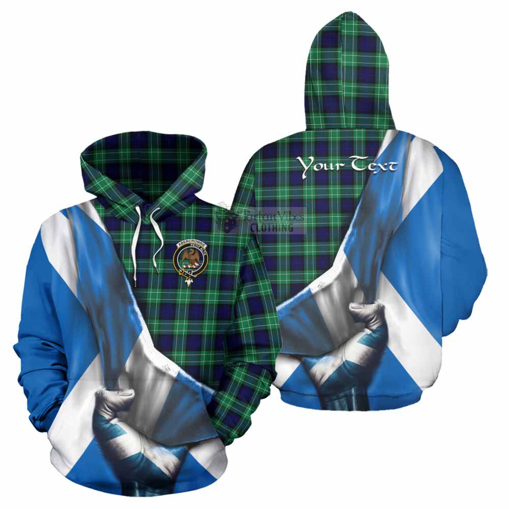 Tartan Vibes Clothing Abercrombie Tartan Hoodie with Family Crest Scotland Patriotic Style