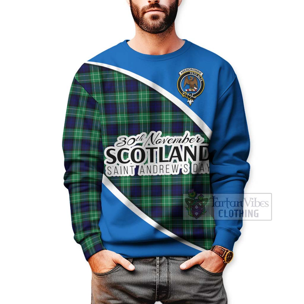 Tartan Vibes Clothing Abercrombie Family Crest Tartan Sweatshirt Celebrate Saint Andrew's Day in Style