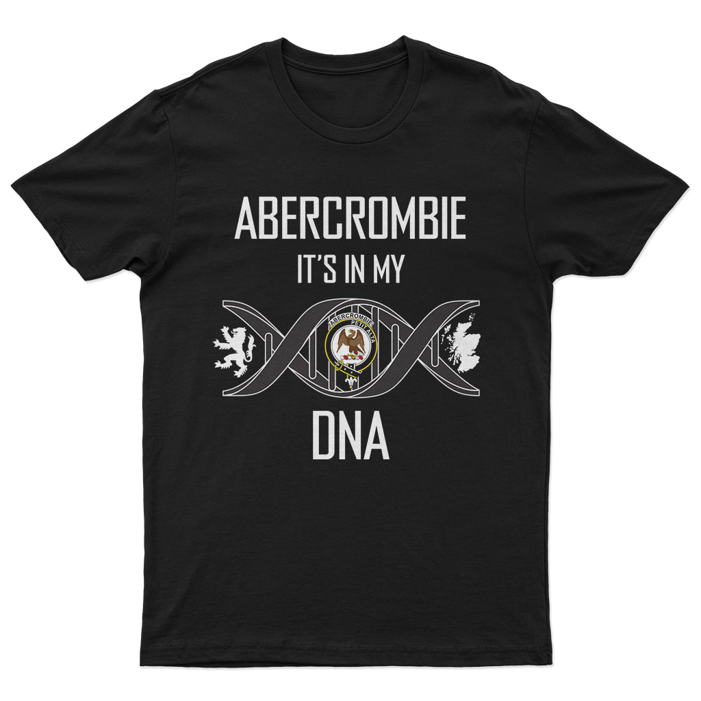 Abercrombie Family Crest DNA In Me Mens T Shirt - Tartanvibesclothing