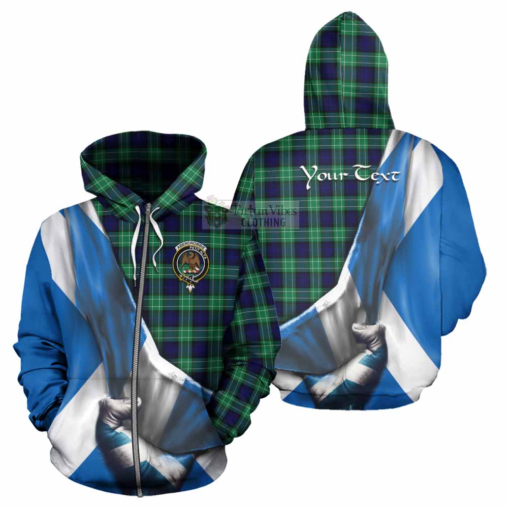 Tartan Vibes Clothing Abercrombie Tartan Hoodie with Family Crest Scotland Patriotic Style