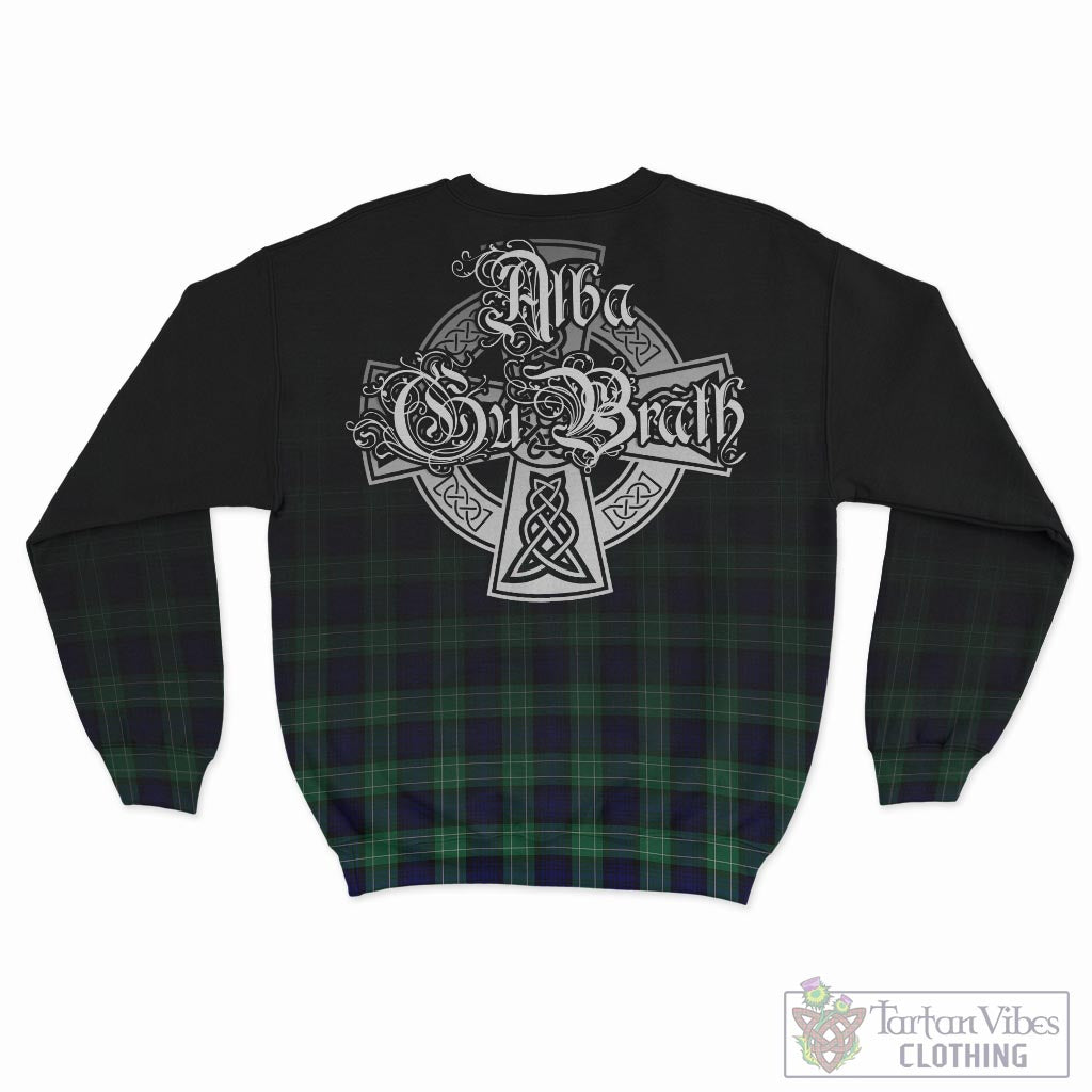 Tartan Vibes Clothing Abercrombie Tartan Sweatshirt Featuring Alba Gu Brath Family Crest Celtic Inspired