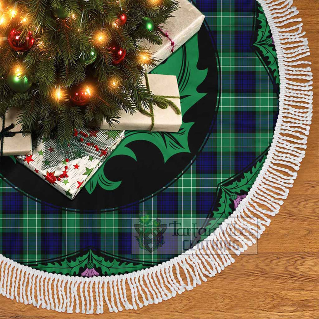 Tartan Vibes Clothing Abercrombie Tartan Christmas Tree Skirt Scottish Thistle Style