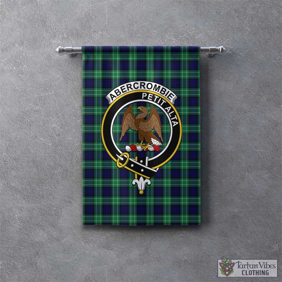 Tartan Vibes Clothing Abercrombie Tartan Gonfalon, Tartan Banner with Family Crest