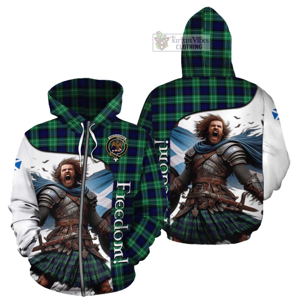 Tartan Vibes Clothing Abercrombie Crest Tartan Cotton Hoodie Inspired by the Freedom of Scottish Warrior