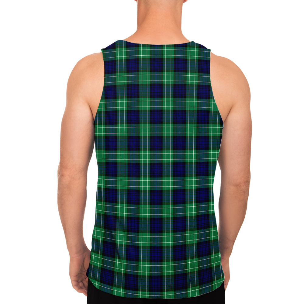 Abercrombie Tartan Mens Tank Top with Family Crest - Tartan Vibes Clothing