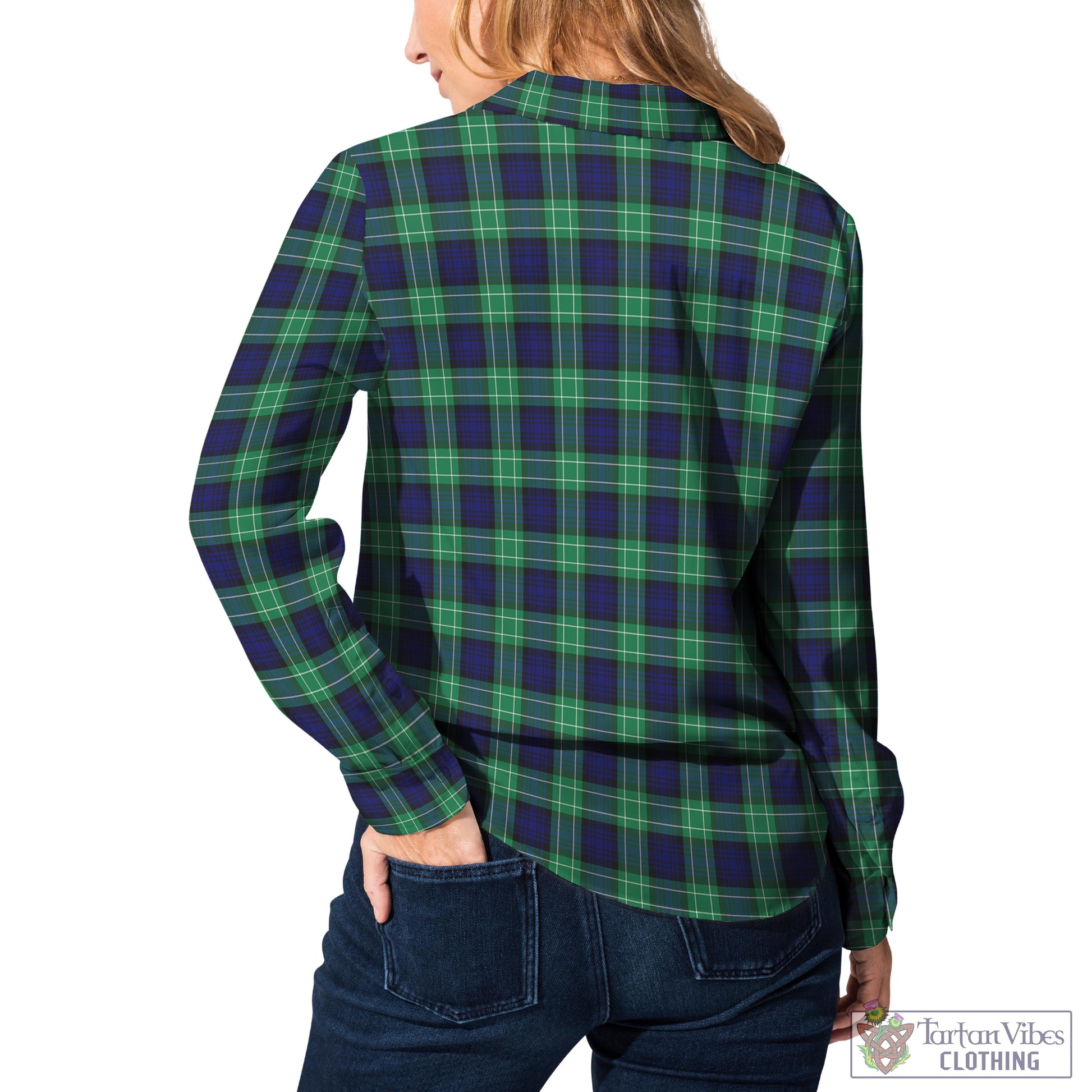 Tartan Vibes Clothing Abercrombie Tartan Womens Casual Shirt with Family Crest