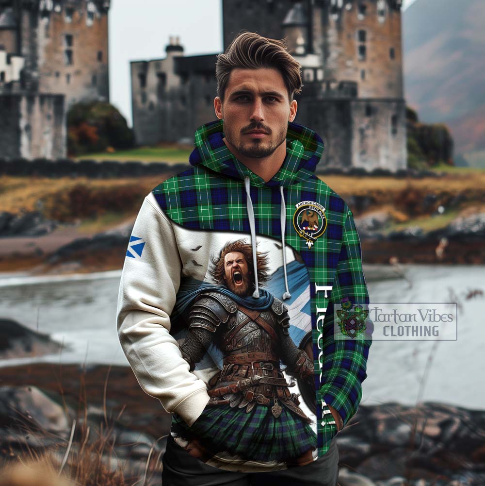 Tartan Vibes Clothing Abercrombie Crest Tartan Cotton Hoodie Inspired by the Freedom of Scottish Warrior