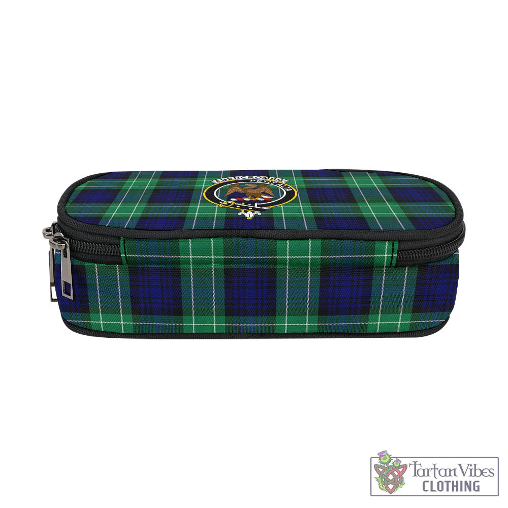 Abercrombie Tartan Pen and Pencil Case with Family Crest - Tartan Vibes Clothing