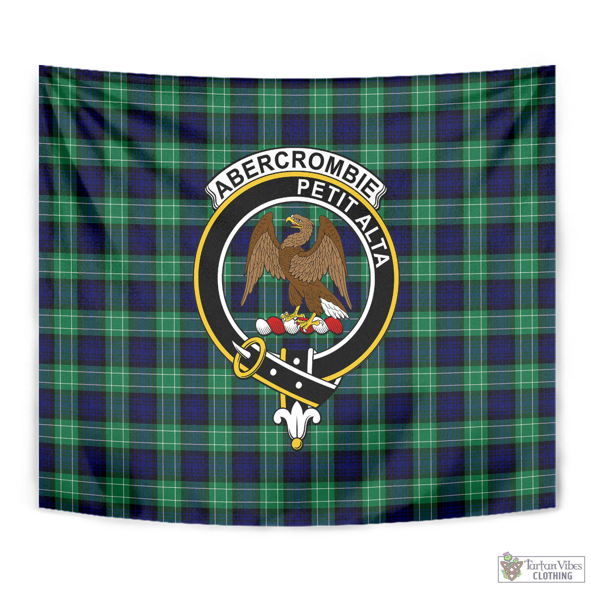 Tartan Vibes Clothing Abercrombie Tartan Tapestry Wall Hanging and Home Decor for Room with Family Crest