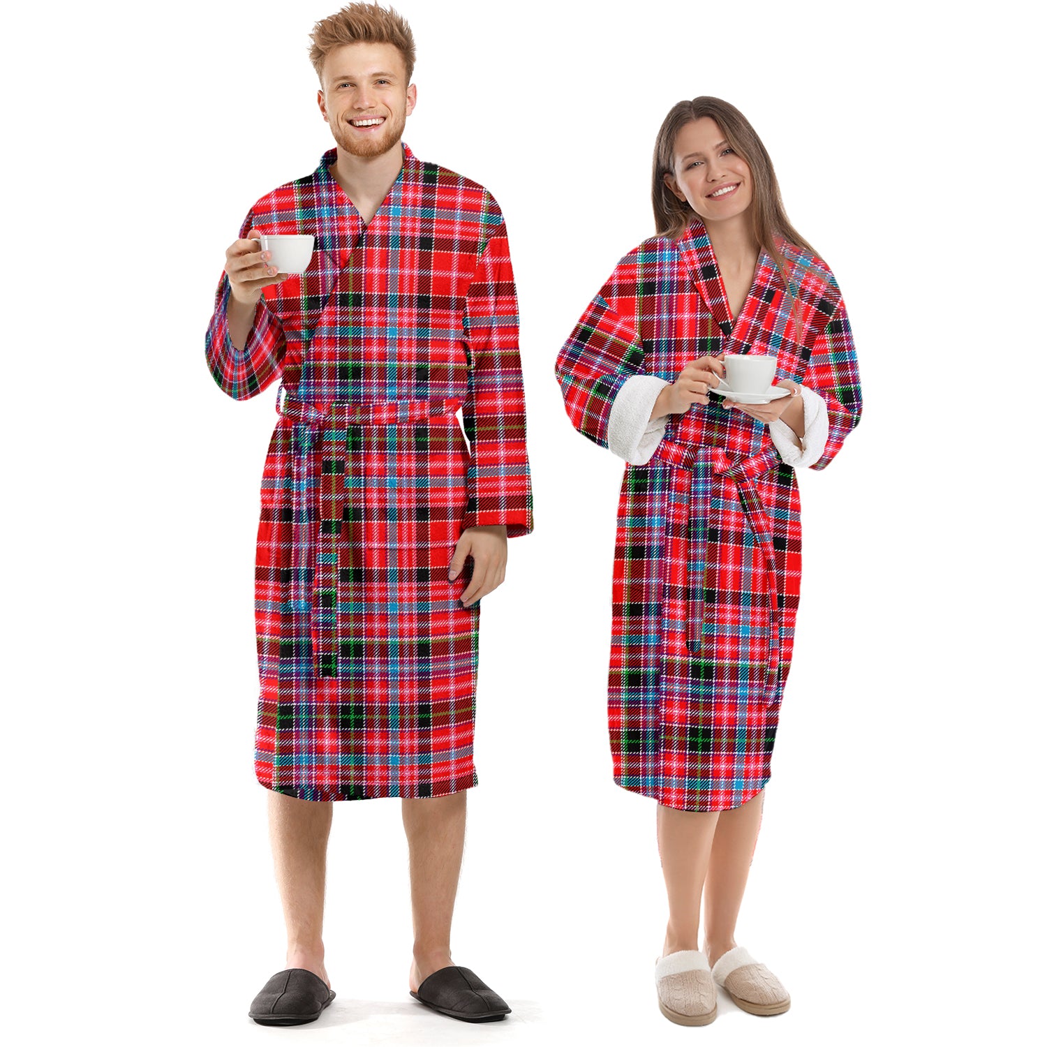 Aberdeen District Tartan Bathrobe Unisex S - Tartan Vibes Clothing