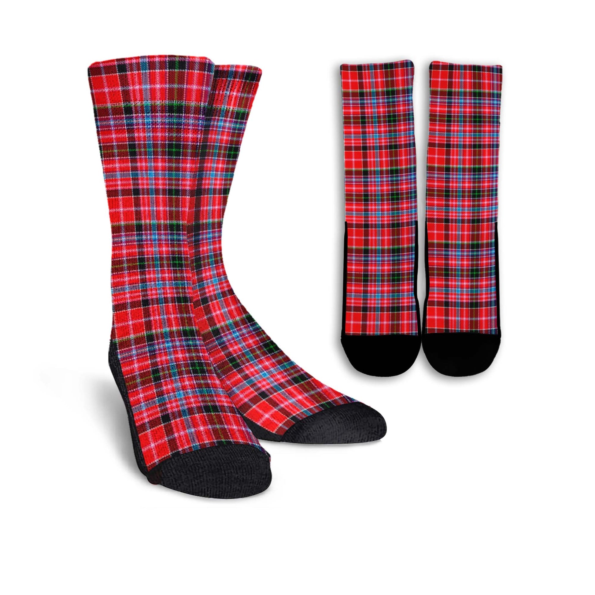 Aberdeen District Tartan Crew Socks - Tartanvibesclothing