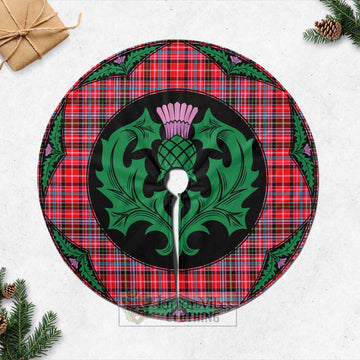 Aberdeen District Tartan Christmas Tree Skirt Scottish Thistle Style