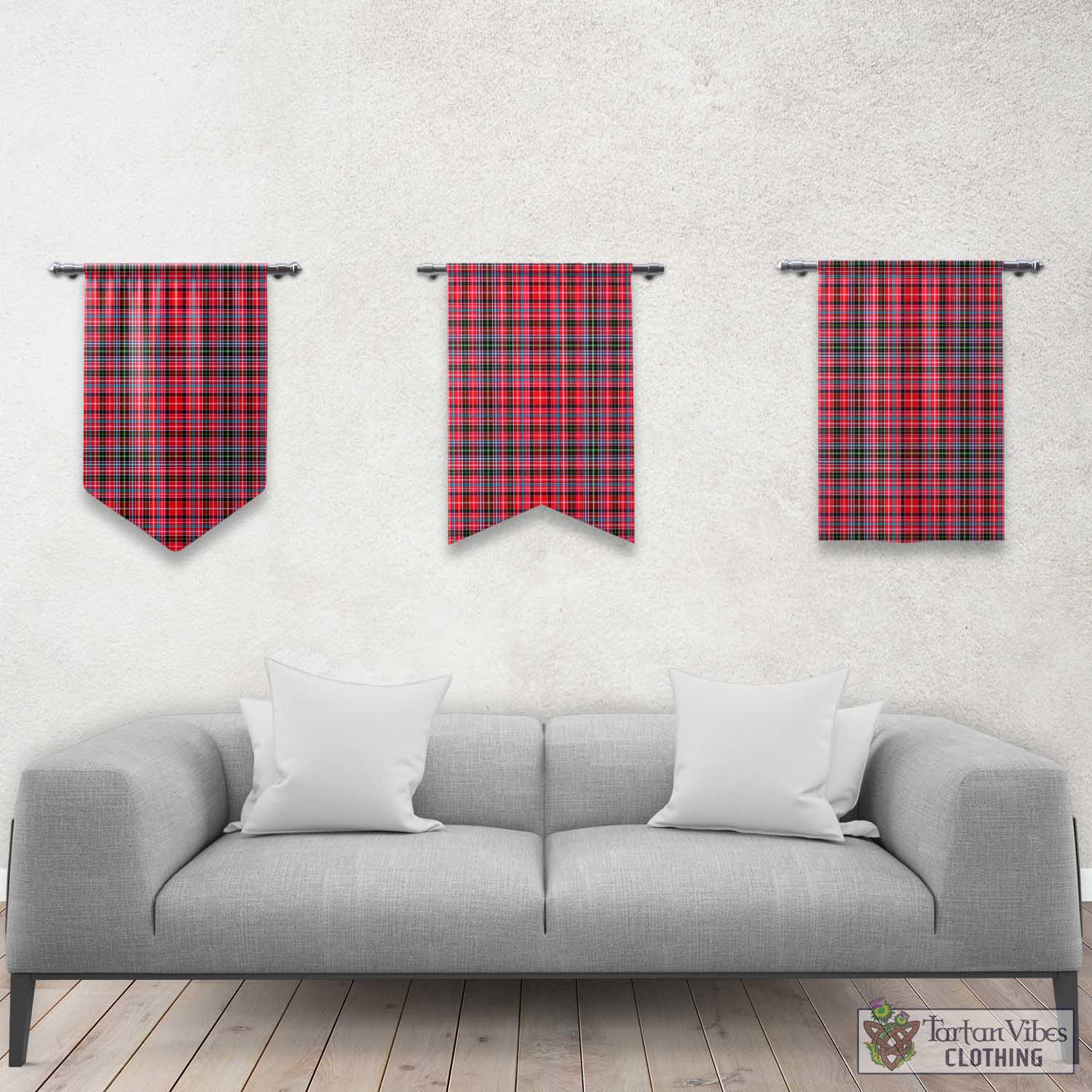 Tartan Vibes Clothing Aberdeen District Tartan Gonfalon, Tartan Banner