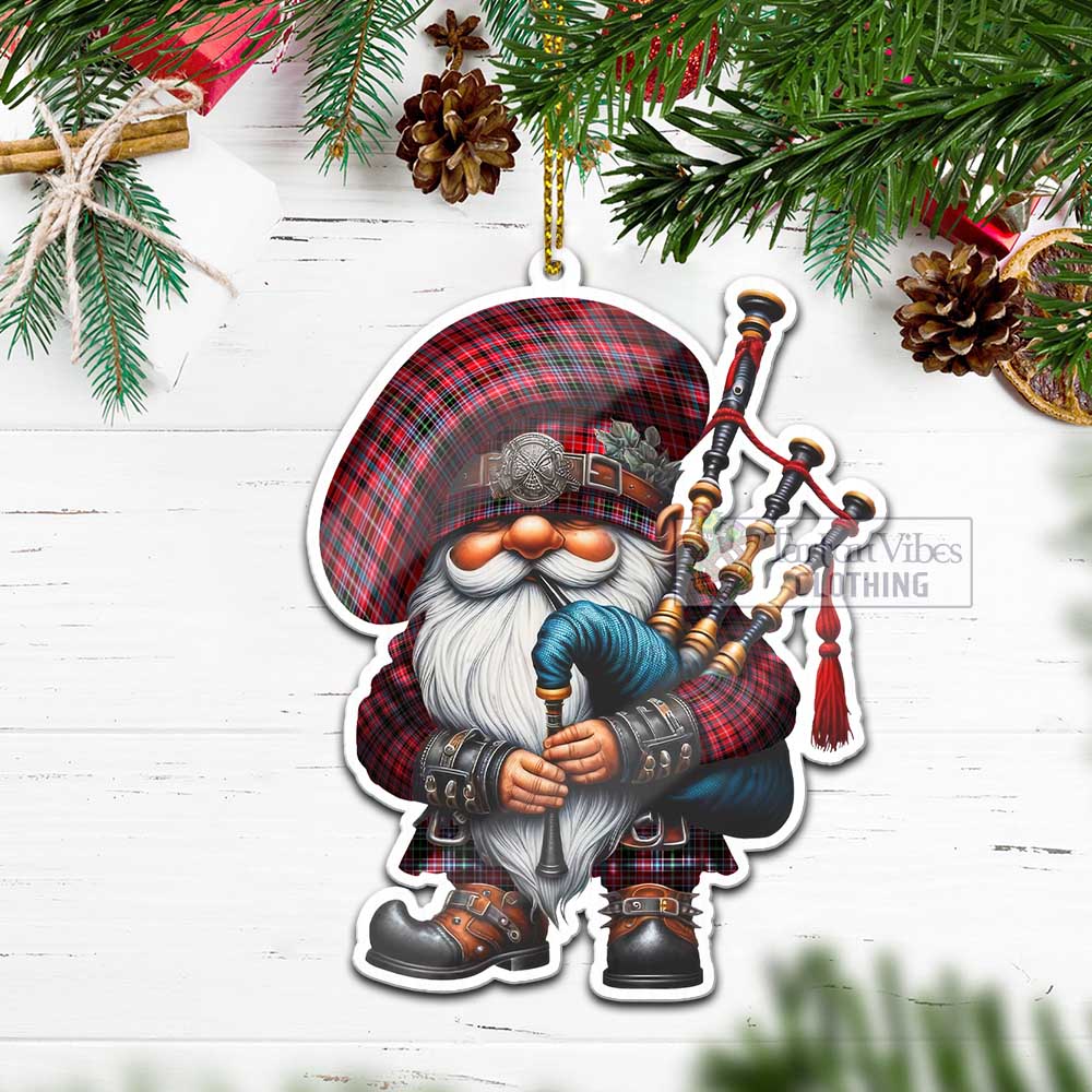 Tartan Vibes Clothing Aberdeen District Tartan Badpiper Gnome Christmas Ornament