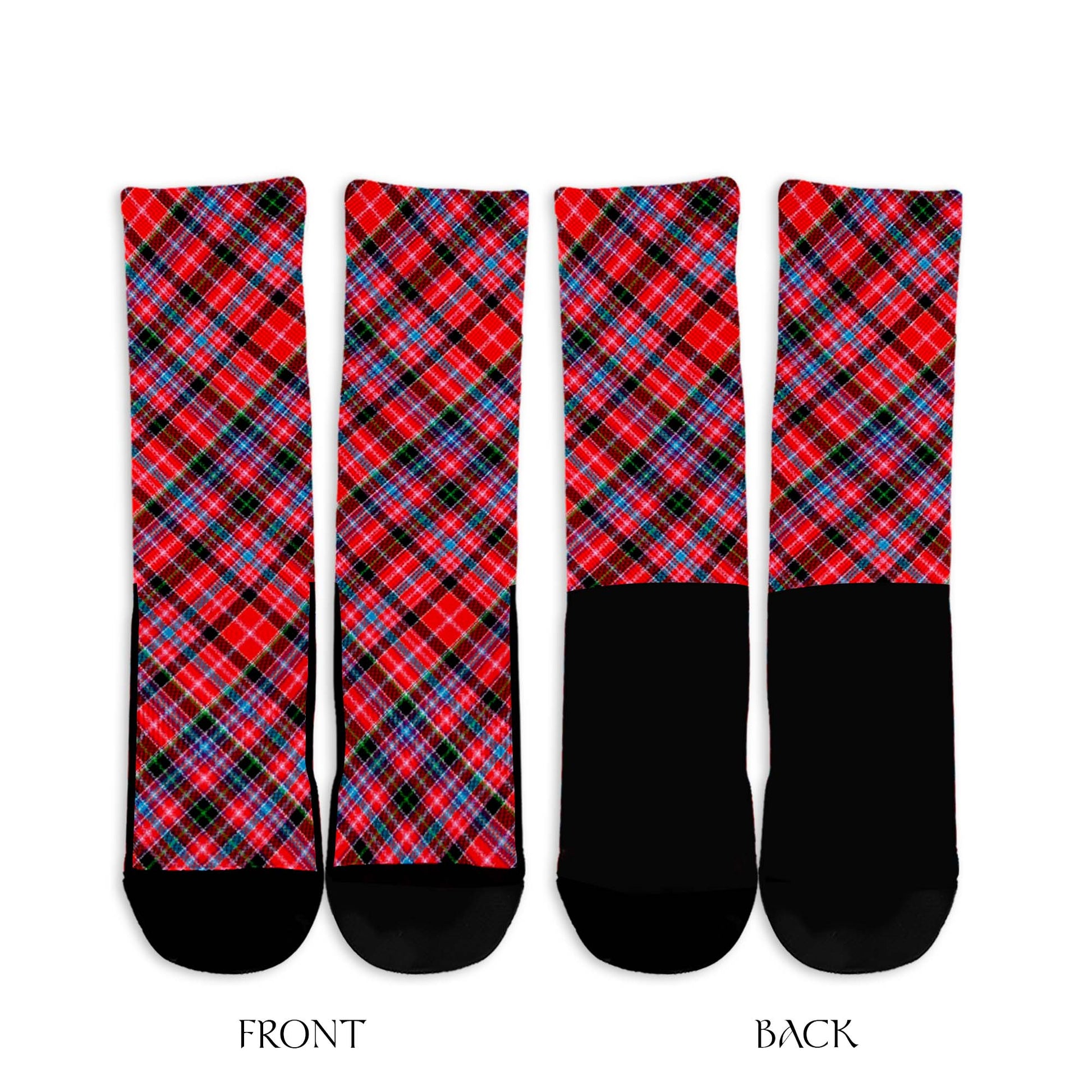 Aberdeen District Tartan Crew Socks Cross Tartan Style - Tartanvibesclothing